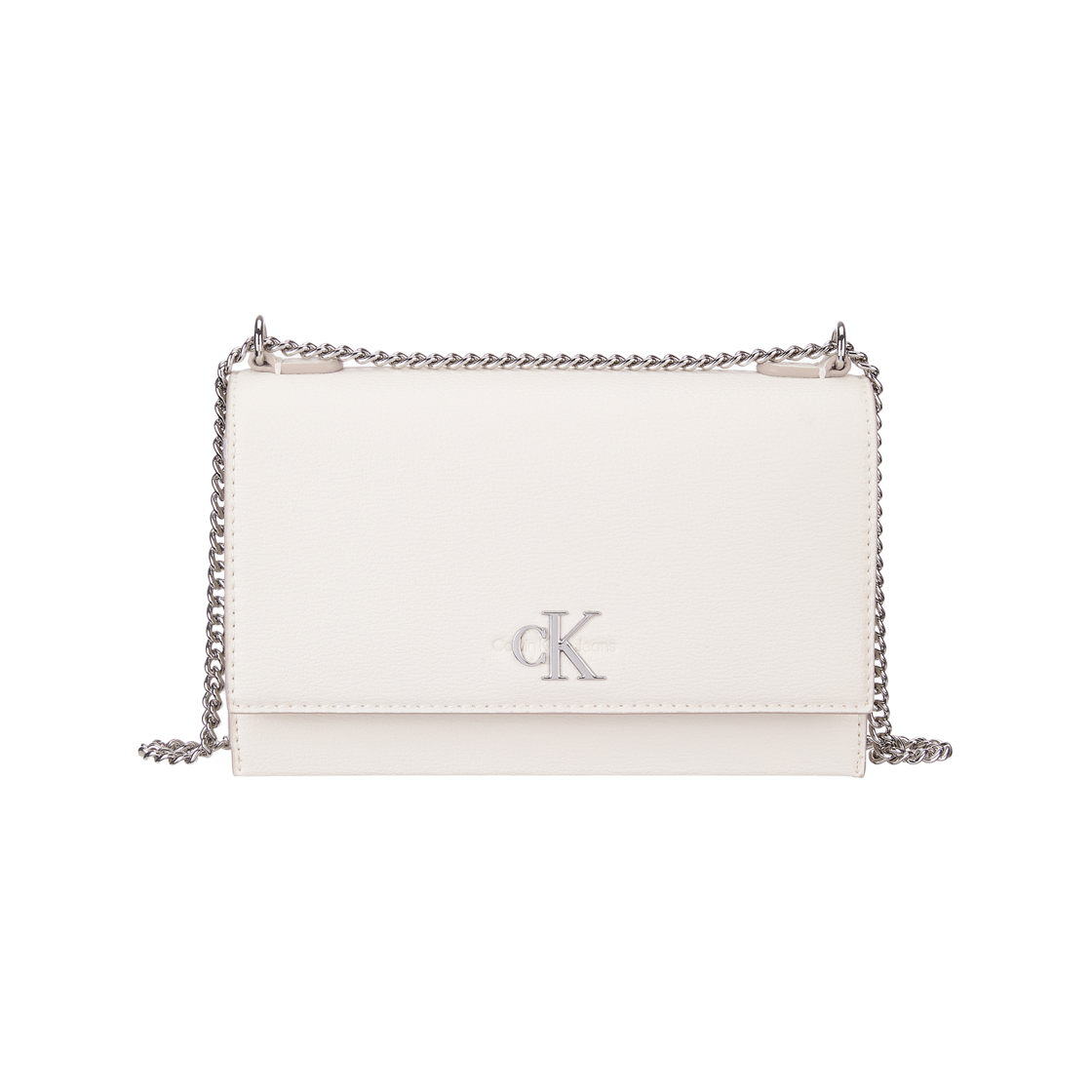 캘빈 클라인 CKJ 미니멀 모노그램 플랩 체인 숄더백 초크(Calvin Klein CKJ Minimal Monogram Flap Chain Shoulder Bag Chalk)