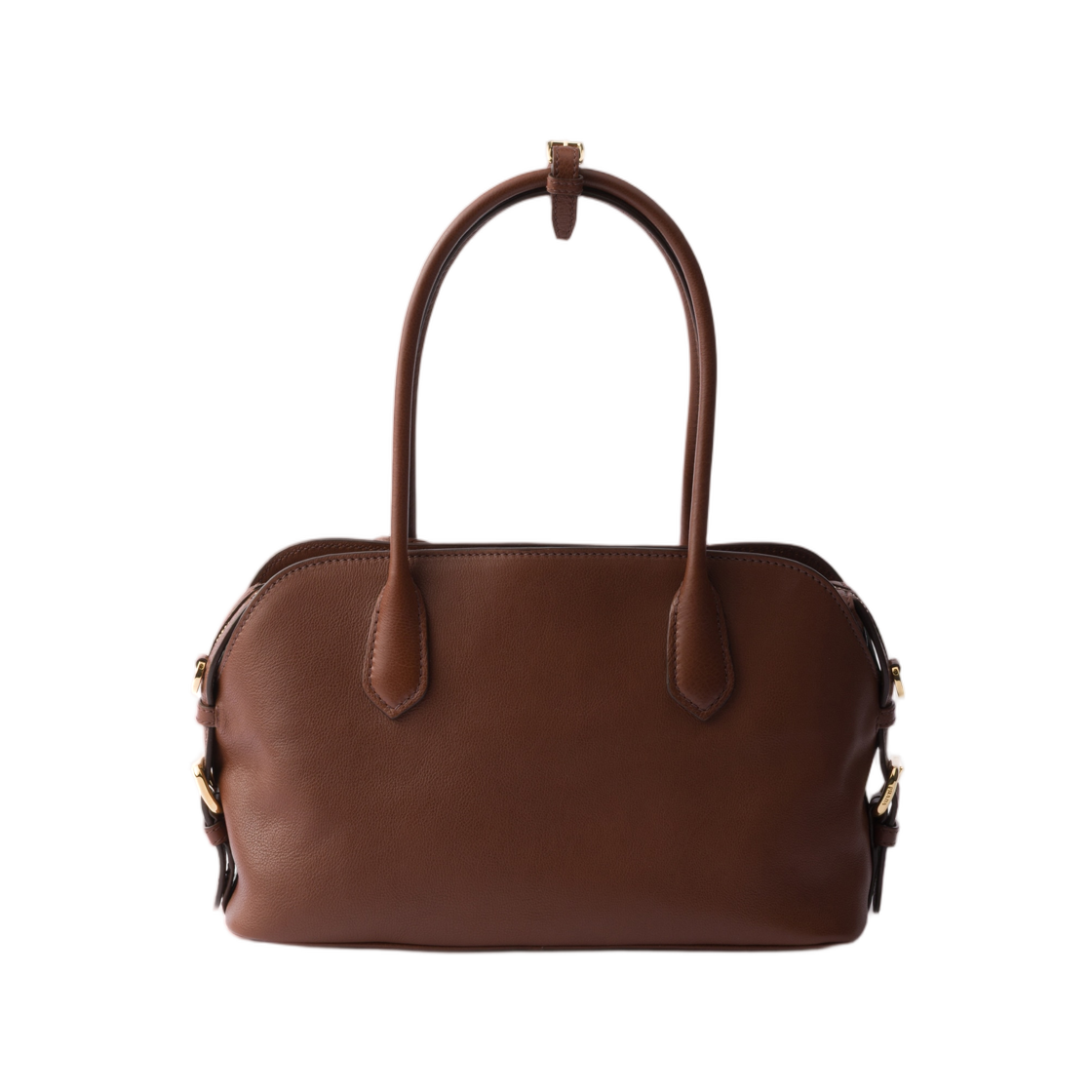 프라다 미디움 레더 토트백 체스트넛 브라운(Prada Medium Leather Tote Bag Chestnut Brown) - 2