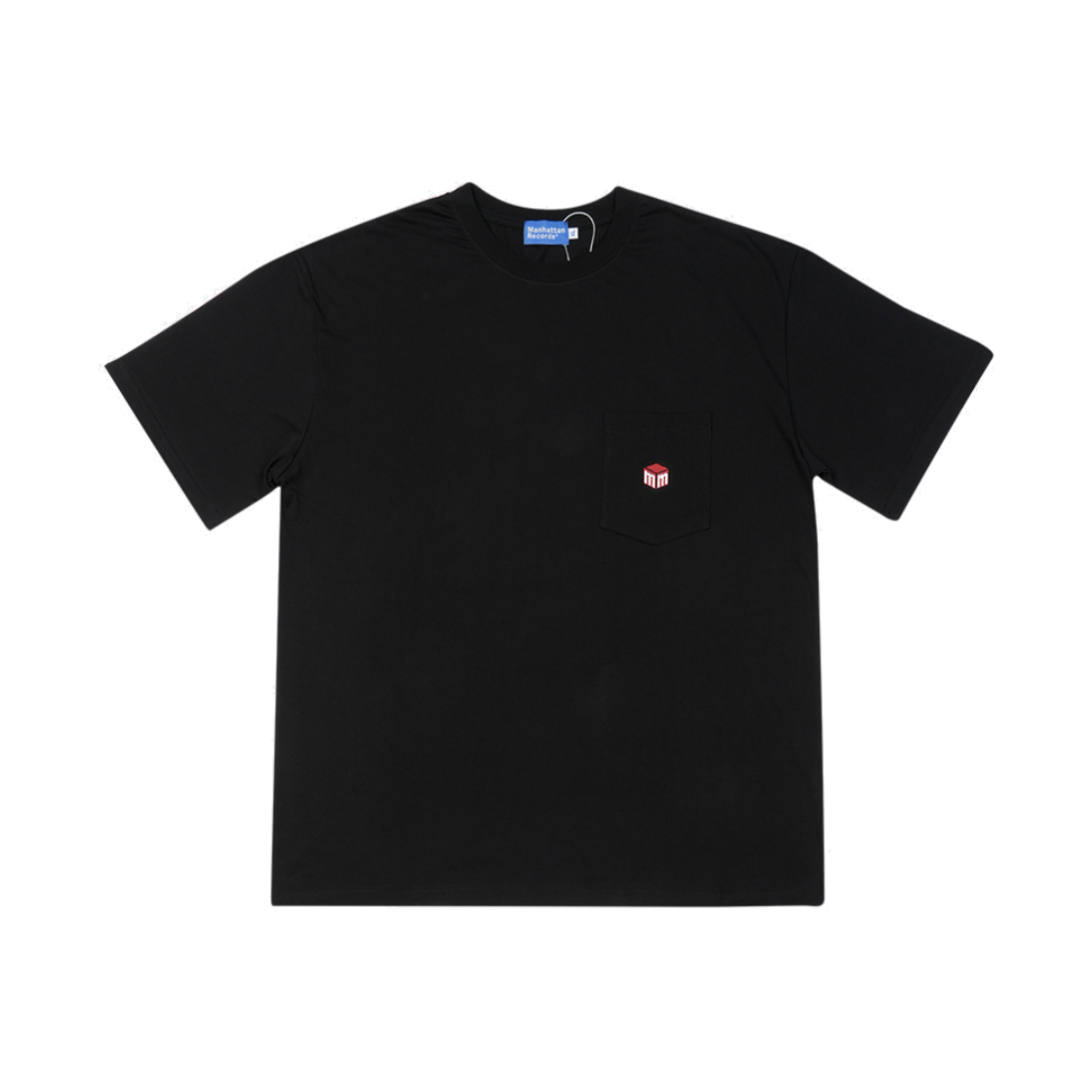 맨하탄 레코즈 라인 로고 포켓 티 - 블랙(Manhattan Records Line Logo Pocket Tee - Black)