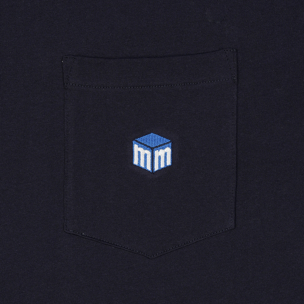 맨하탄 레코즈 라인 로고 포켓 티 - 네이비(Manhattan Records Line Logo Pocket Tee - Navy) - 5