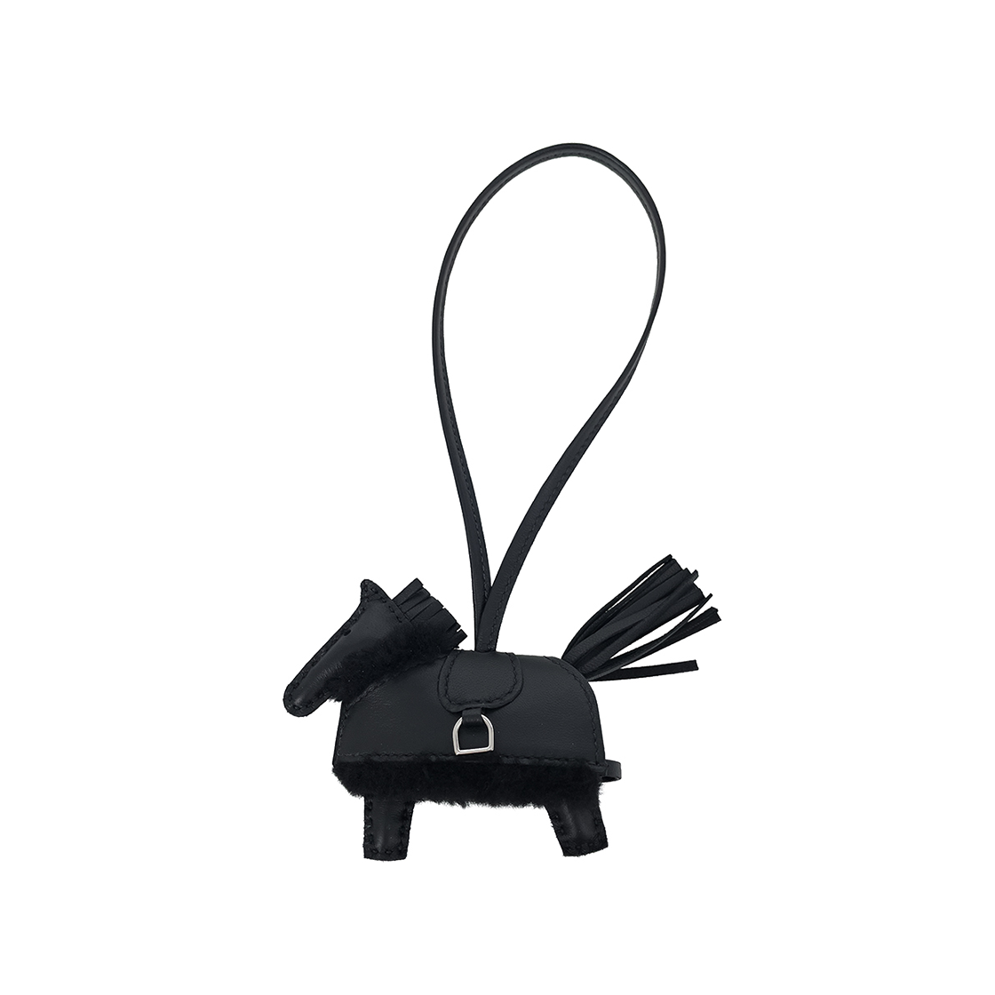 IT8N8MI98NL9 Hermes Rodeo Lobo PM Pouch Black