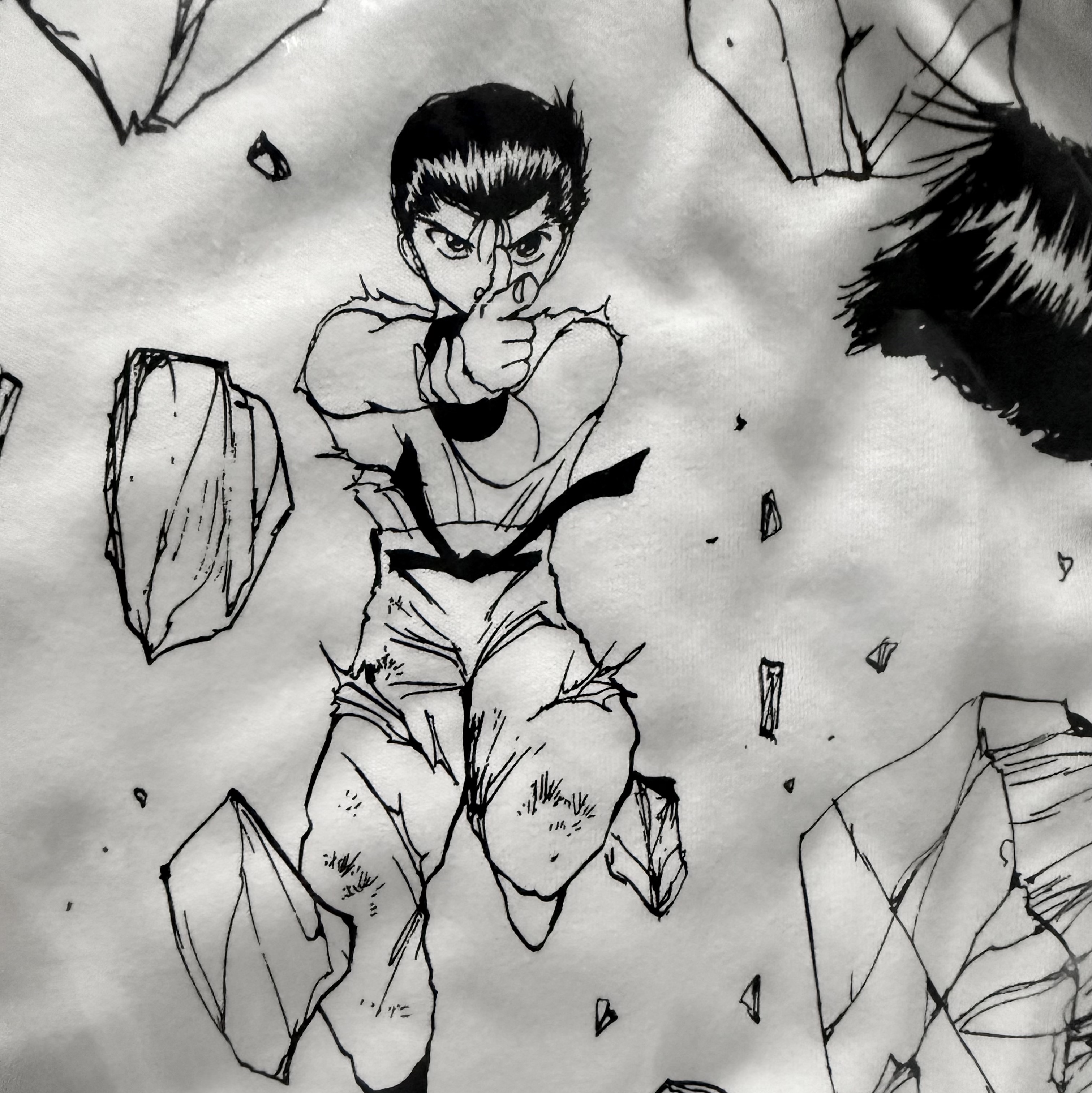 Uniqlo UT Shueisha 100th Anniversary Yu Yu Hakusho T-Shirt White 착용 스타일
