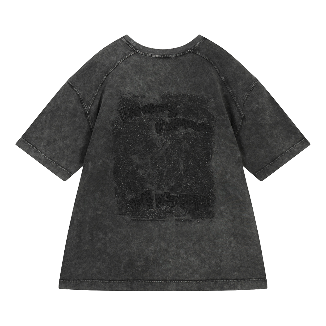 지오송지오 녹턴 솔트워싱 티셔츠 블랙 ZI3TS378BK(ZIOSONGZIO Nocturne Salt Washing T Shirt Black) - 1