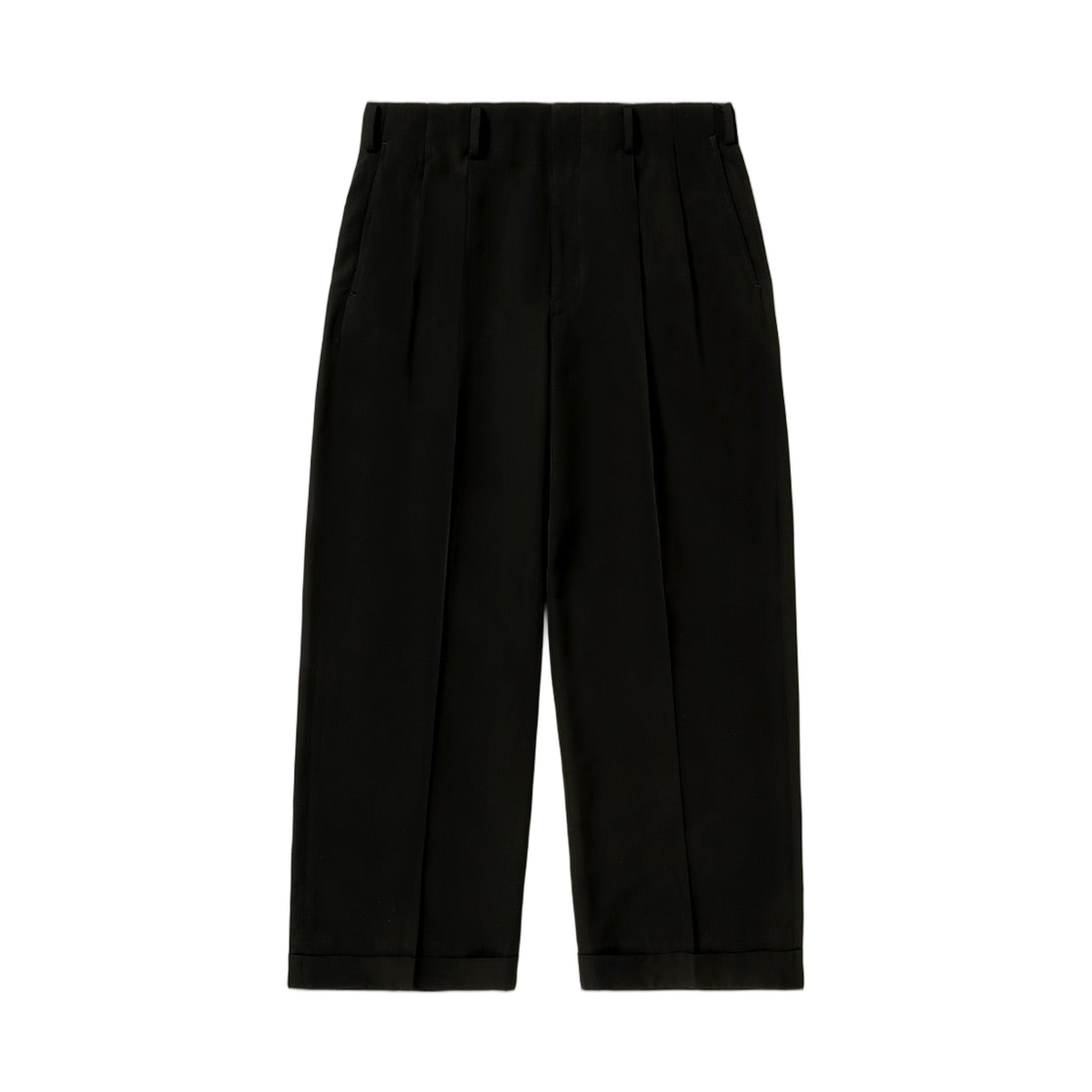 아프레쎄 울 레이온 와이드 트라우저 블랙 - 26FW(A.Presse Wool Rayon Wide Trousers Black - 26FW)