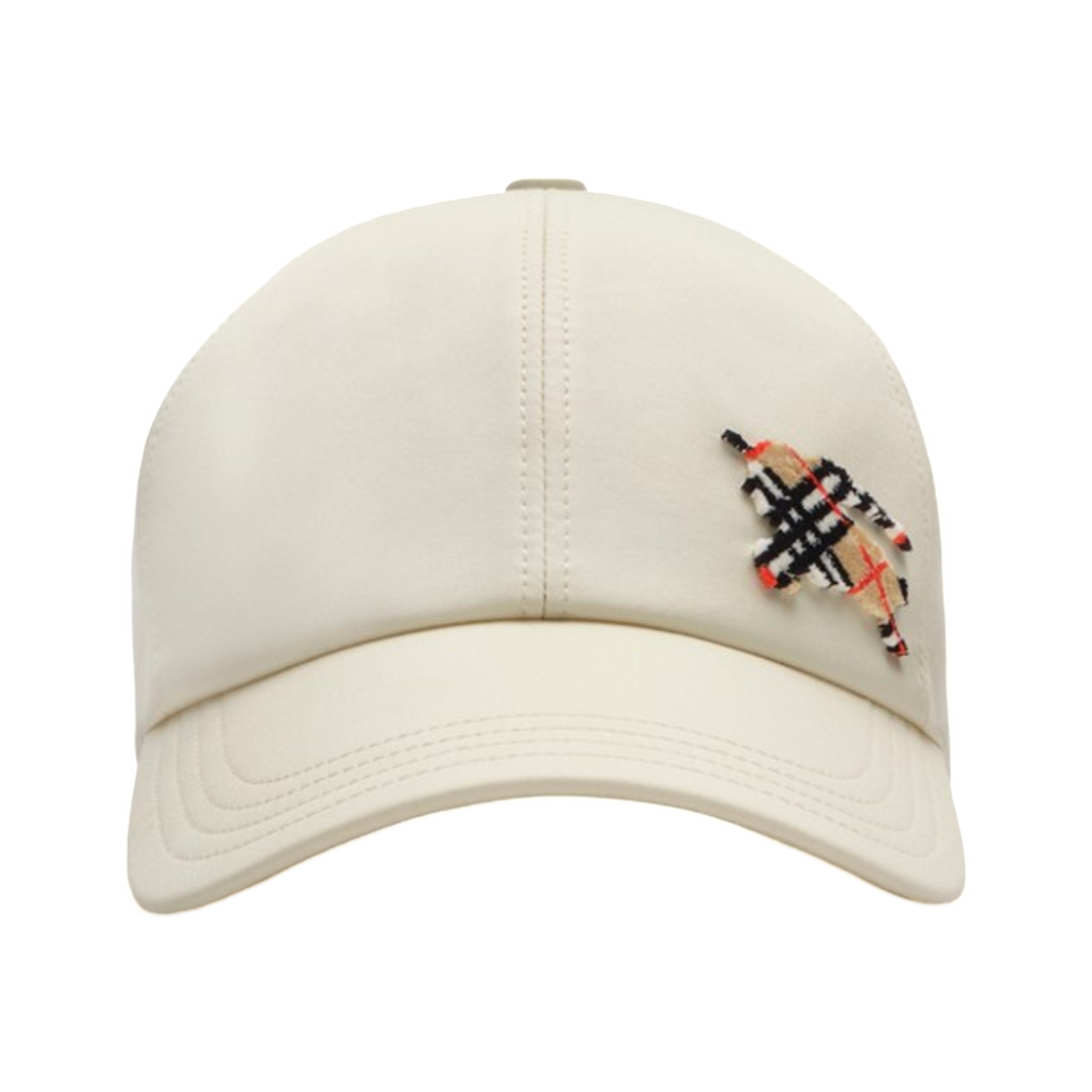 8130191 Burberry Knight Tropical Gabardine Baseball Cap Tundra White