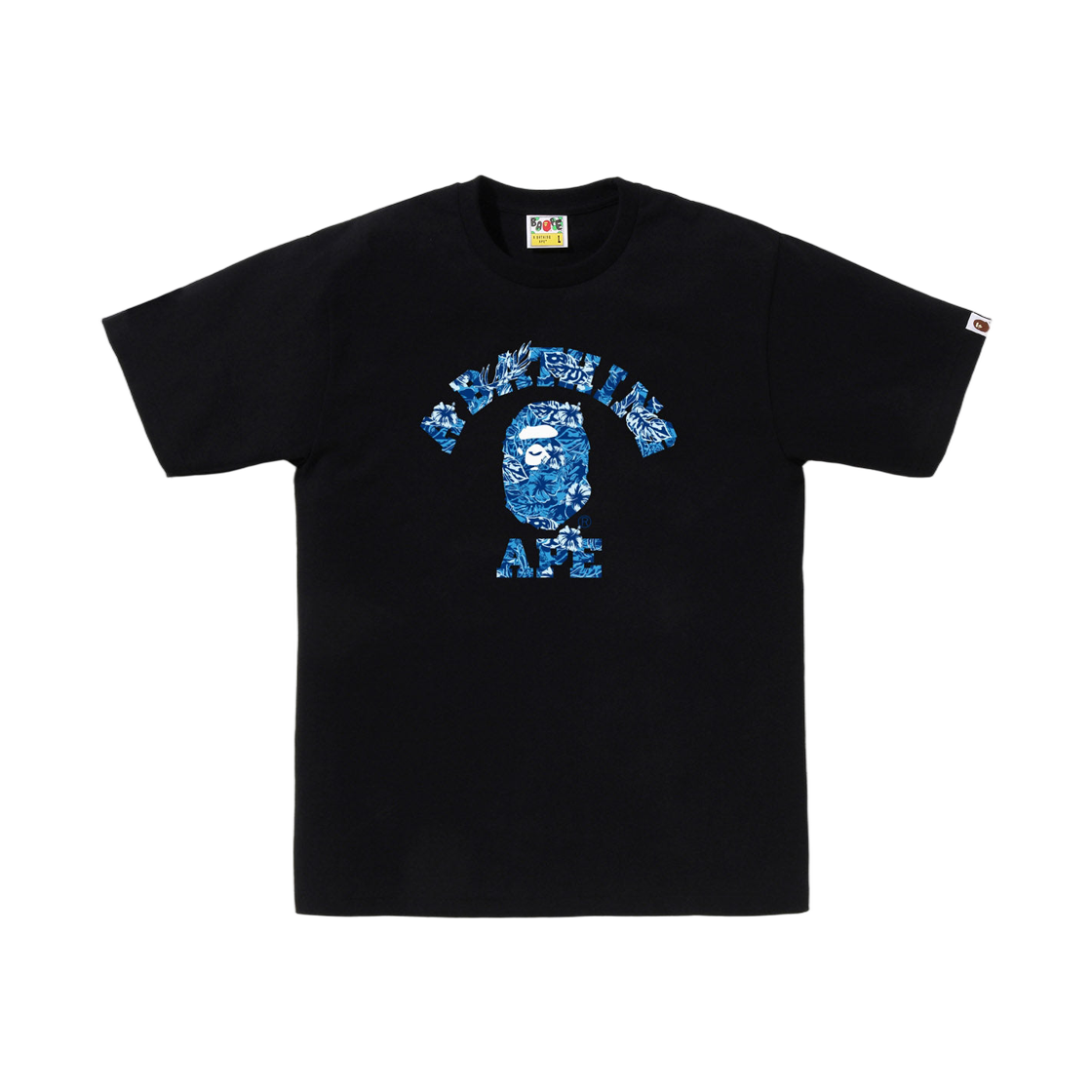 - BAPE Palm Resort Camo College T-Shirt Black Blue