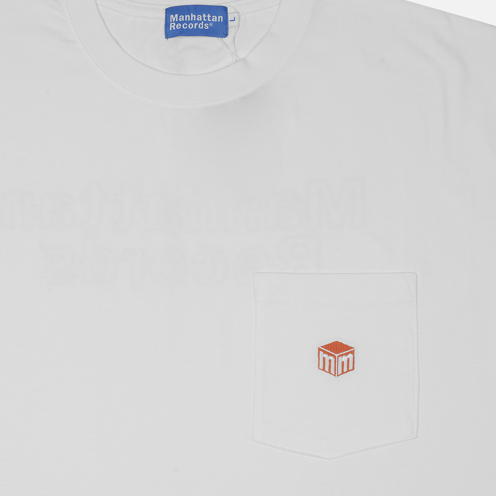 맨하탄 레코즈 라인 로고 포켓 티 - 화이트(Manhattan Records Line Logo Pocket Tee - White) - 4