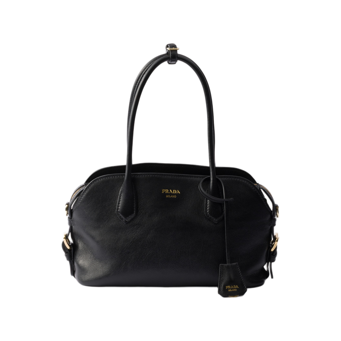1BG609-2HF2-F0002 Prada Medium Leather Tote Bag Black
