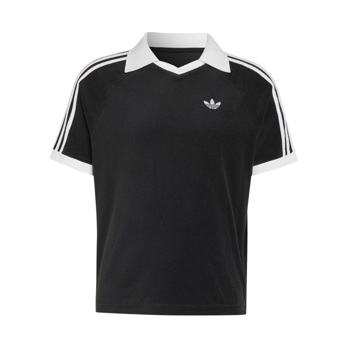 KW7397 Adidas Terry Polo Shirt Black - KR Sizing