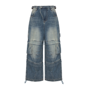 Kamien Titan Baggy Denim Pants Blue