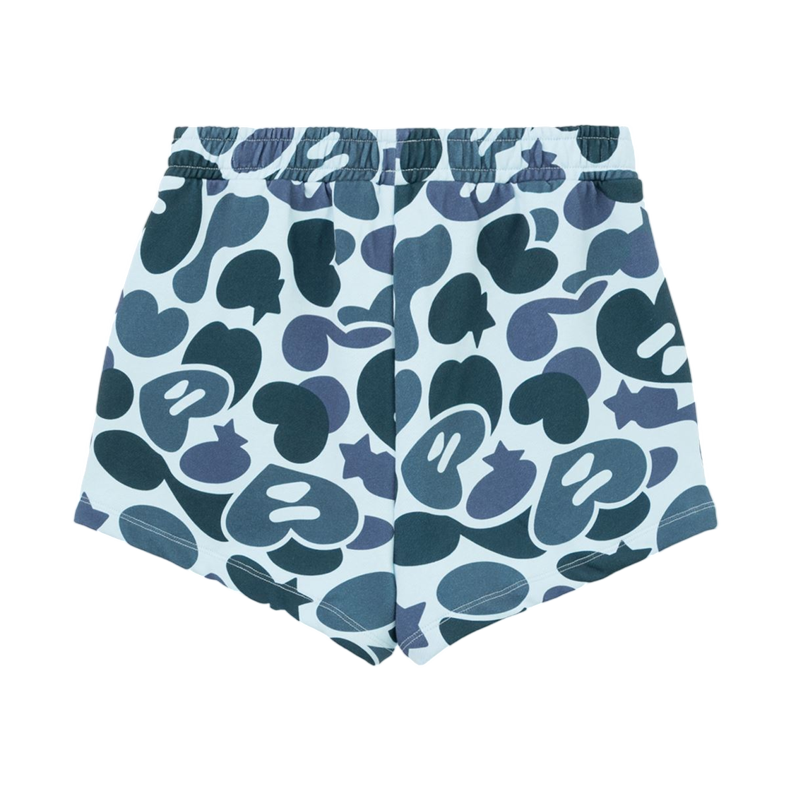 (W) 베이프 카모 스웨트 쇼츠 블루((W) BAPE Camo Sweat Shorts Blue) - 2