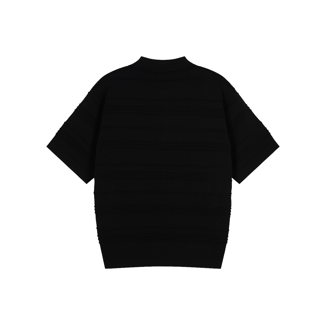 지오송지오 멀티 텍스쳐 하프 집업 니트 블랙 ZI3KT311BK(ZIOSONGZIO Multi Texture Half Zip Up Knit Black) - 2