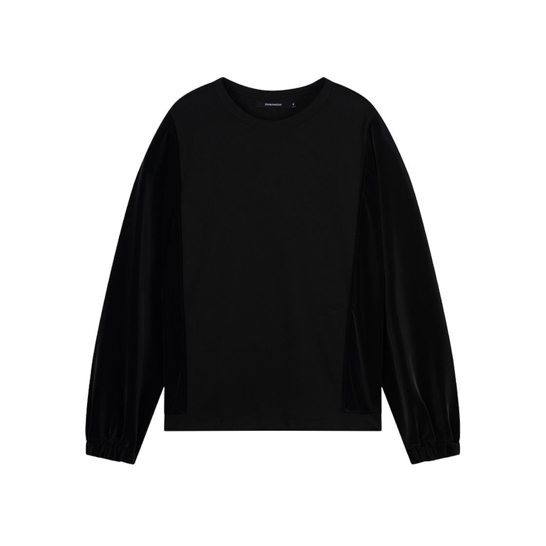 지오송지오 하이그로시 패치 돌먼 티셔츠 블랙 ZI2TS212BK(ZIOSONGZIO High Gloss Patch Dolman T-Shirt Black)