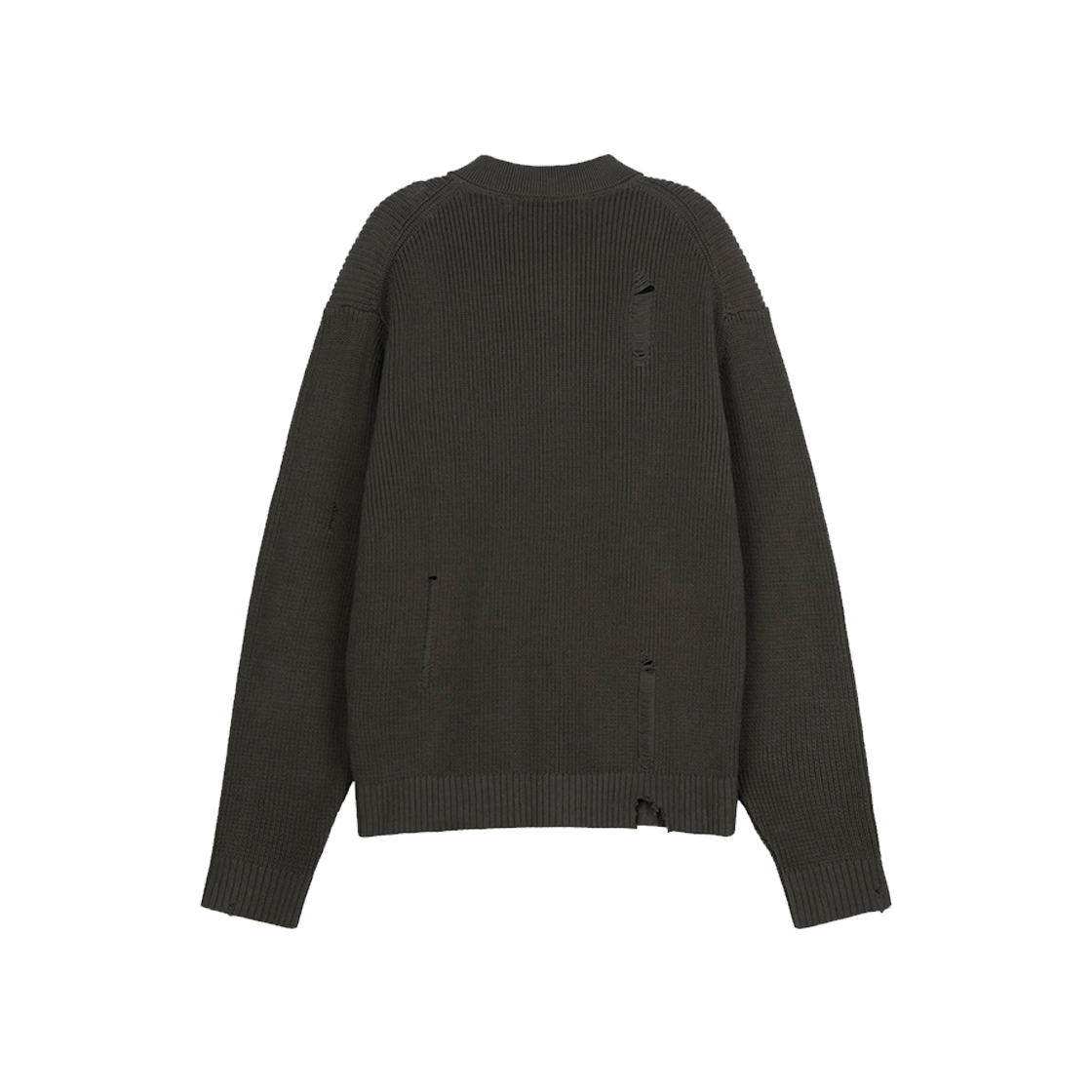지오송지오 디스트로이드 카라 가디건 다크그레이 ZI2KT211DG(ZIOSONGZIO Destroyed Collared Cardigan Dark Grey) - 2