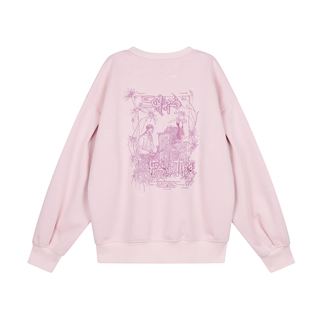 ZI2TS205PK ZIOSONGZIO Scherzo Artwork Destroyed Sweatshirt Pink