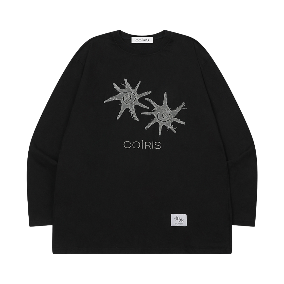 C-P00000EU Coiris Roeden Applique Long Sleeve T Unisex Black