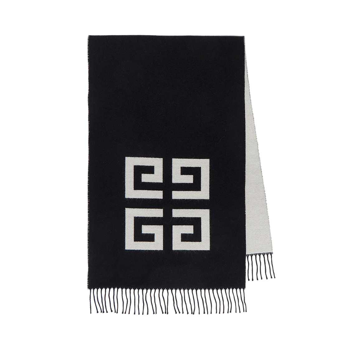 지방시 4G 울 머플러 블랙 화이트(Givenchy 4G Wool Muffler Black White)