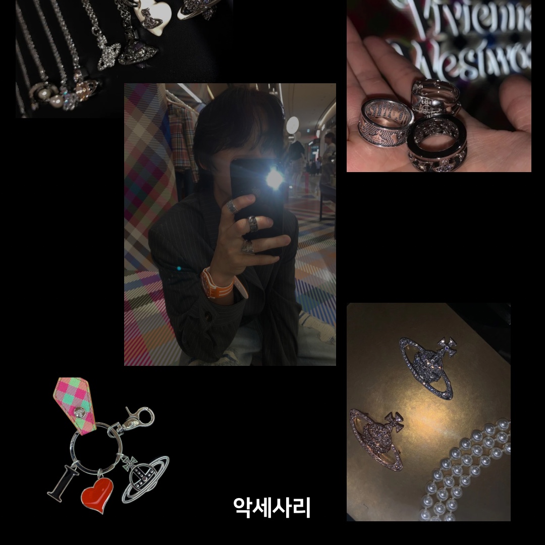 Vivienne Westwood Mini Bas Relief Pendant Silver 착용 스타일 - 8