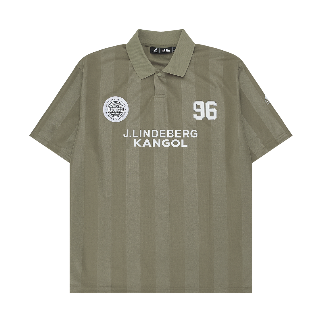 제이린드버그 x 캉골 골프웨어 폴 풋볼 져지 빈티지 카키(J.Lindeberg x Kangol Golf Wear Paul Football Jersey Vintage Khaki)