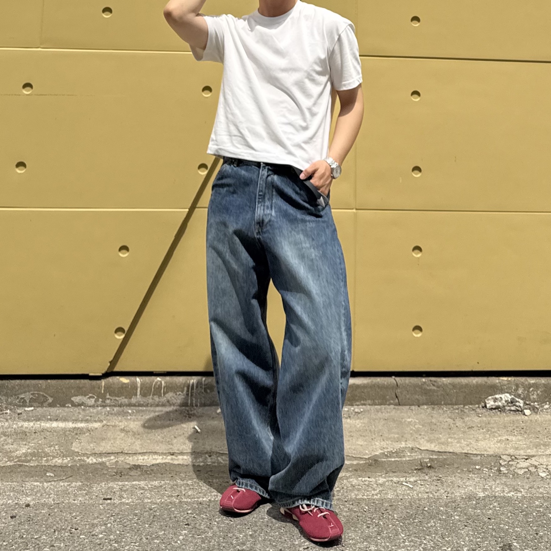 (W) Puma x Noafterno H-Street Casual Sports Shoes Red 착용 스타일