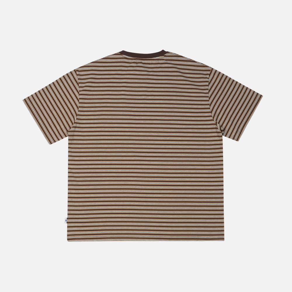 맨하탄 레코즈 포켓 보더 티 - 브라운(Manhattan Records Pocket Border Tee - Brown) - 3