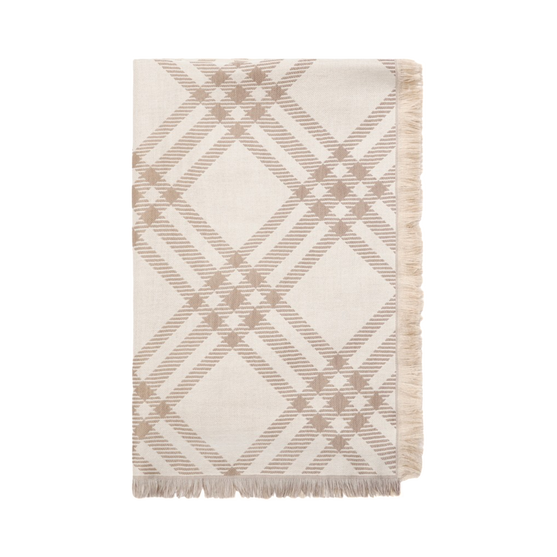 버버리 그라디언트 체크 울 실크 스카프 샌드 베이지(Burberry Gradient Check Wool Silk Scarf Sand Beige) - 2