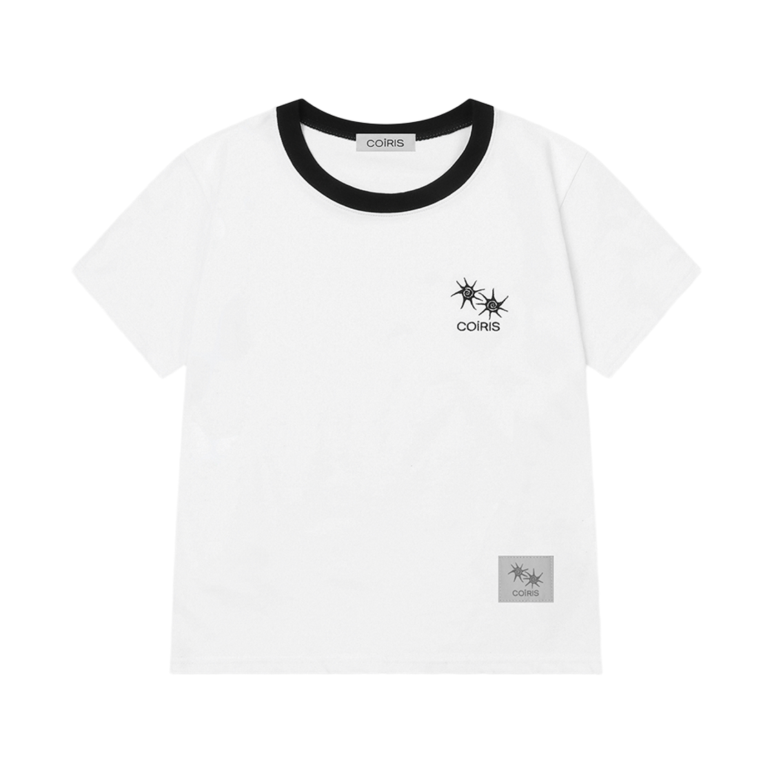 C-P00000DS Coiris Rora Small Logo Half T White