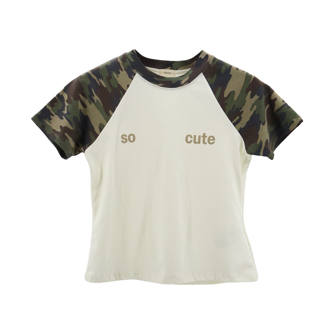 키코지 쏘 큐트 래글런 티셔츠 카모(kikozy So Cute Raglan T-shirt_Camo) - 1