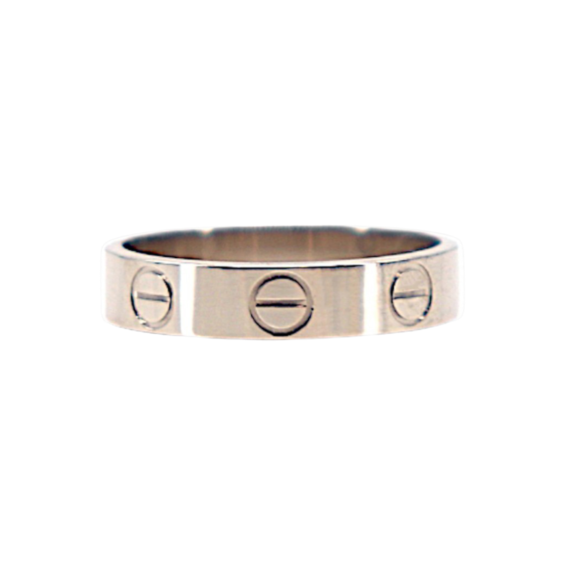 IT55IQ5FBGIP Cartier Love Ring Small White Gold Size 46