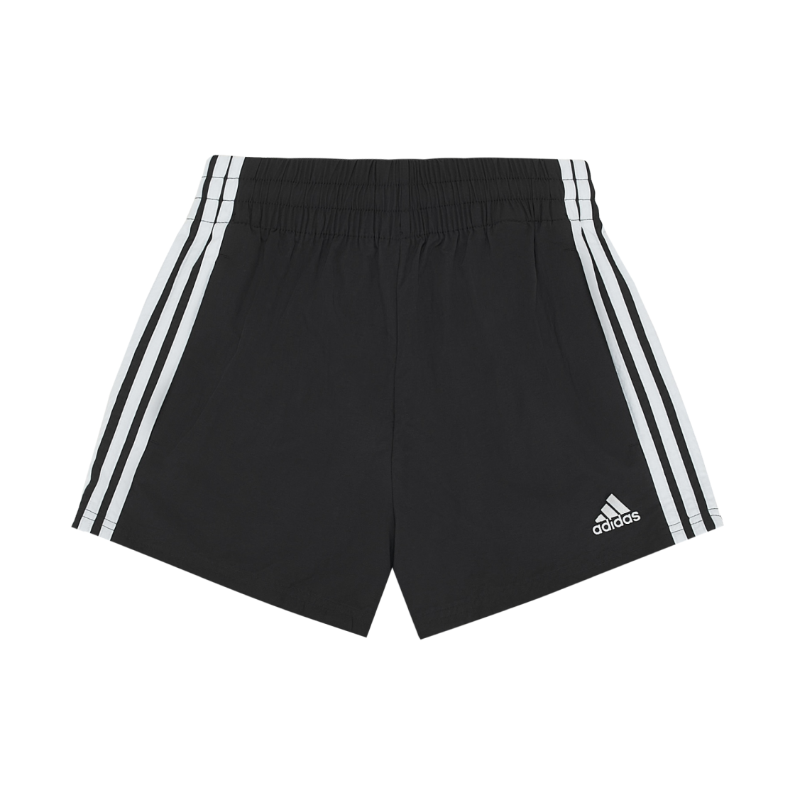 (W) 아디다스 삼선 우븐 쇼츠 블랙 - KR 사이즈((W) Adidas 3-Stripes Woven Shorts Black - KR Sizing)
