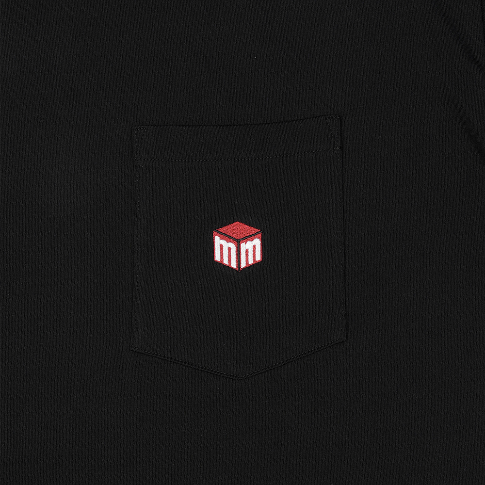 맨하탄 레코즈 라인 로고 포켓 티 - 블랙(Manhattan Records Line Logo Pocket Tee - Black) - 5