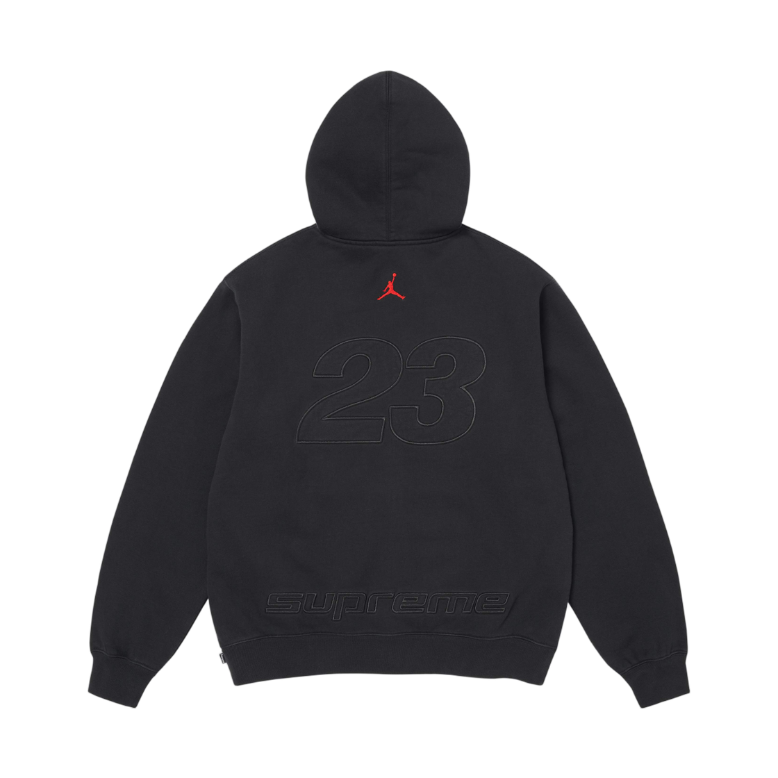 슈프림 x 조던 집업 후드 스웨트셔츠 블랙 - 26SS(Supreme x Jordan Zip Up Hooded Sweatshirt Black - 26SS) - 2