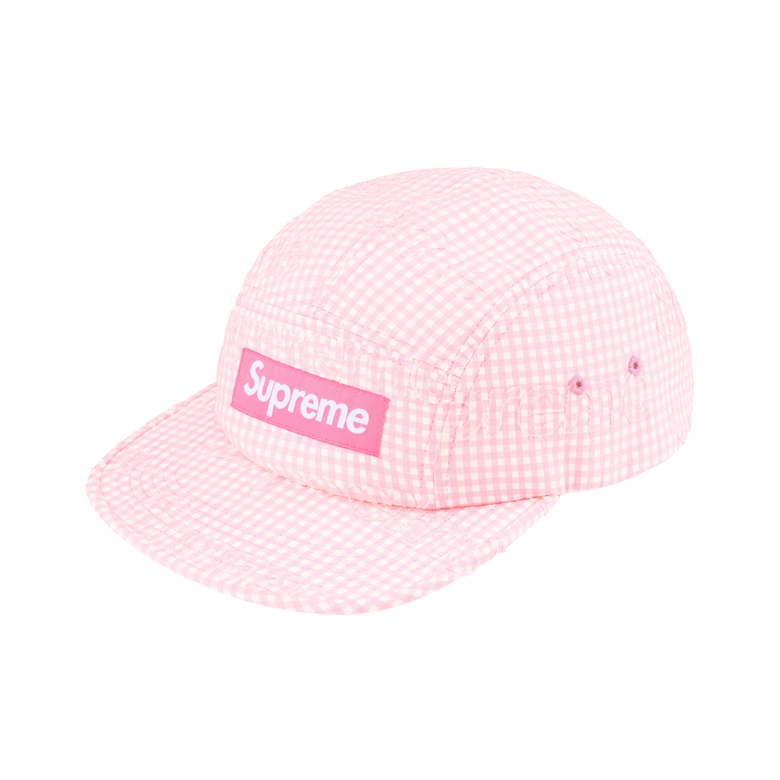 슈프림 모노그램 깅엄 캠프캡 핑크 - 26SS(Supreme Monogram Gingham Camp Cap Pink - 26SS) - 1