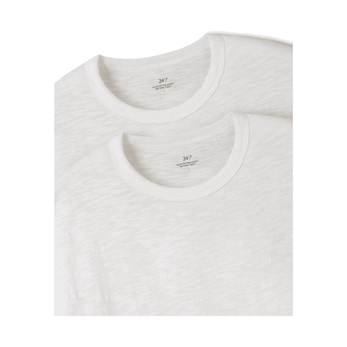 24/7 시리즈 2팩 20수 슬럽 티셔츠 화이트(24/7 series 2PACK 20'S Slub Tee White) - 3