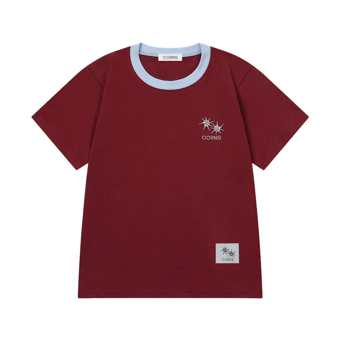 C-P00000DS Coiris Rora Small Logo Half T Burgundy