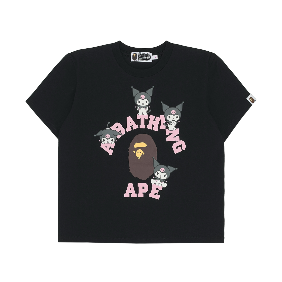 W) 베이프 x 산리오 캐릭터즈 헬로 키티 티셔츠 블랙 | BAPE | KREAM