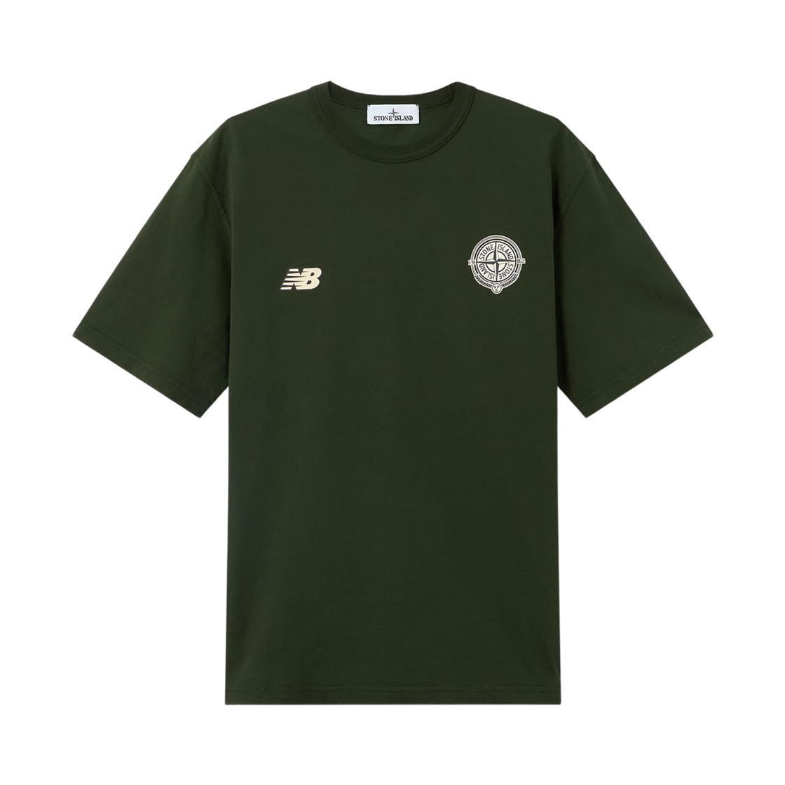 스톤 아일랜드 x 뉴발란스 2100001 레귤러 핏 티셔츠 주니퍼(Stone Island x New Balance 2100001 Regular Fit T-Shirt Juniper) - 1