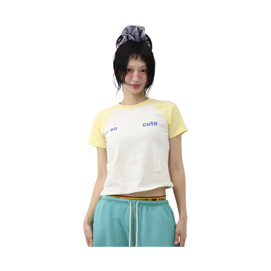 키코지 쏘 큐트 래글런 티셔츠 옐로우(kikozy So Cute Raglan T-shirt_Yellow) - 2