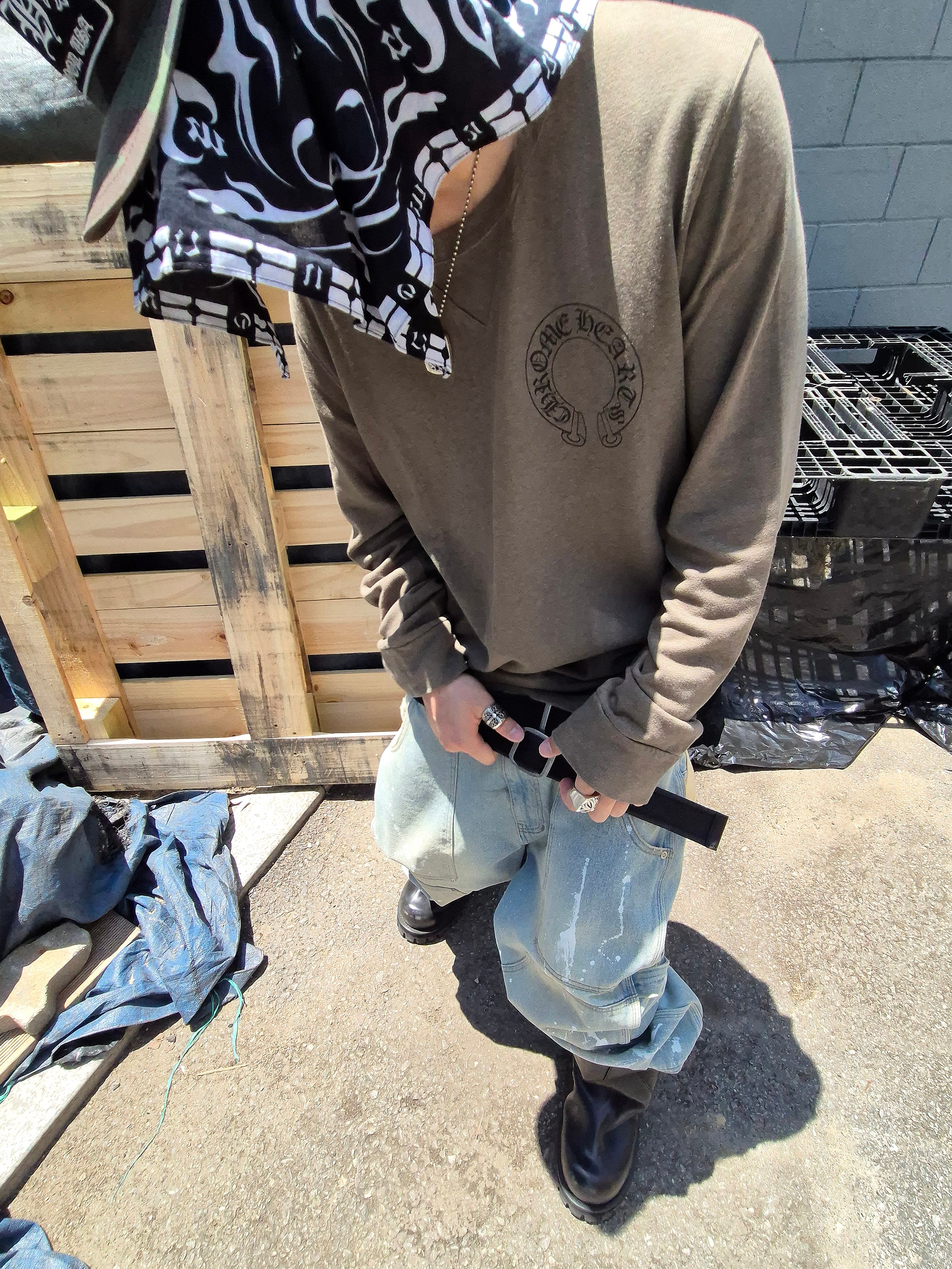 Farfromwhat Coated Double Buckle Woven Belt, Wapworks Work Double Knee Carpenter Pants Oldmillblue 착용 스타일 - 1