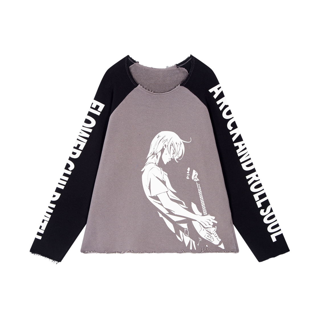 톤슬 그래픽 프린트 나그랑 맨투맨 그레이(TONSIL Graphic Print Raglan Sweatshirt Gray)