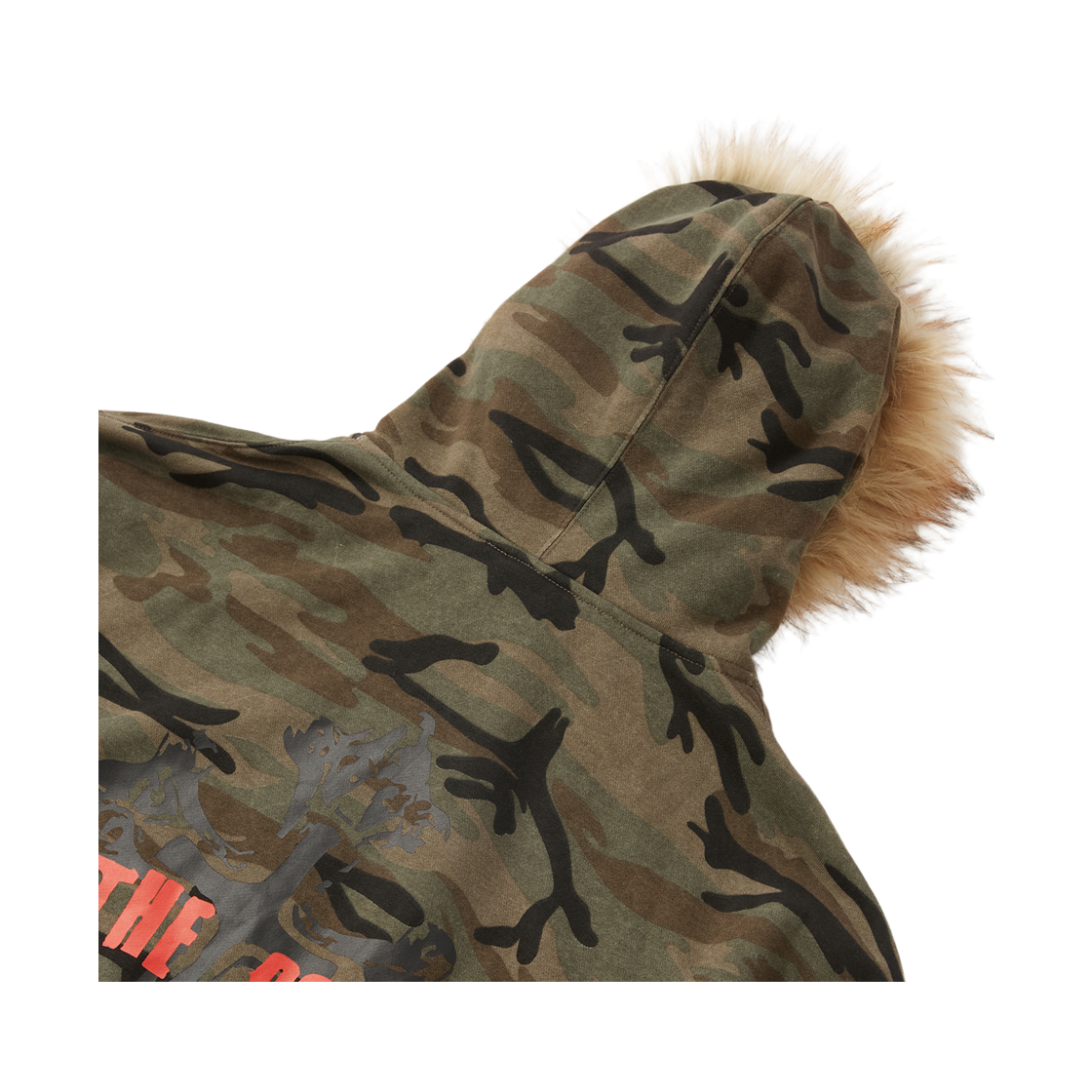 톤슬 그래픽 프린트 퍼 집업 후드 카모 브라운(TONSIL Graphic Printed Fur Hooded Zip-Up Sweat Brown) - 4