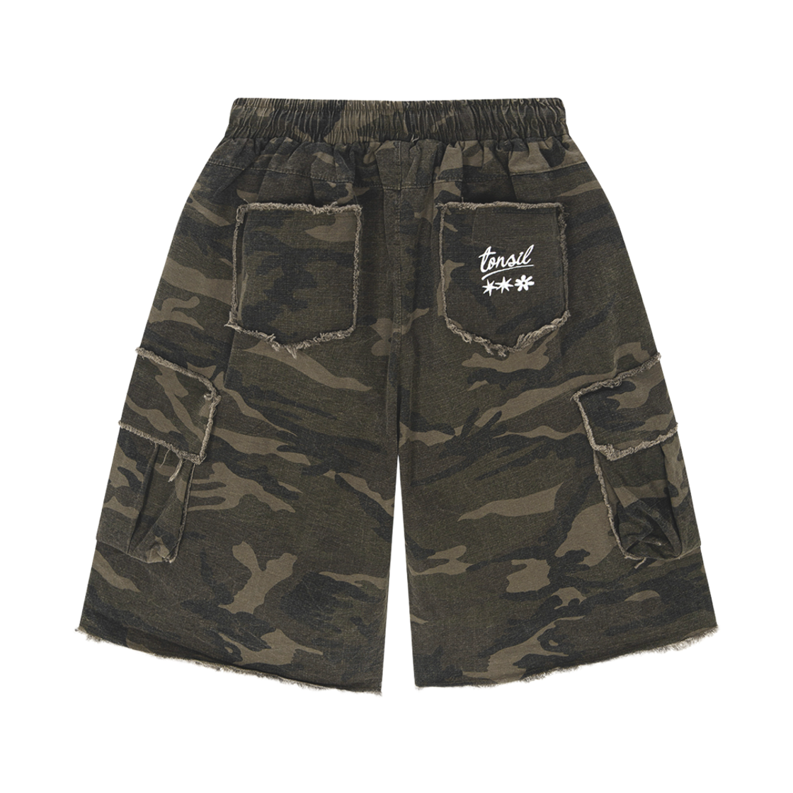 톤슬 빈티지 카모 롱 버뮤다 팬츠 카키(TONSIL Vintage Camo Long Bermuda Pants Khaki) - 2