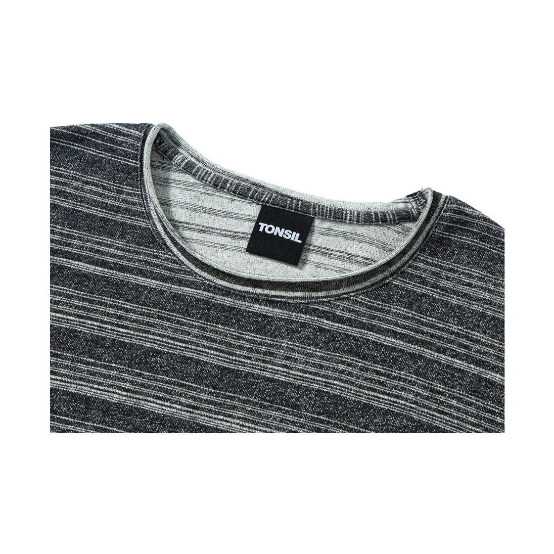 톤슬 빈티지 스트라이프 반팔 티셔츠 블랙(TONSIL Vintage Stripe Short Sleeve T-Shirt Black) - 3