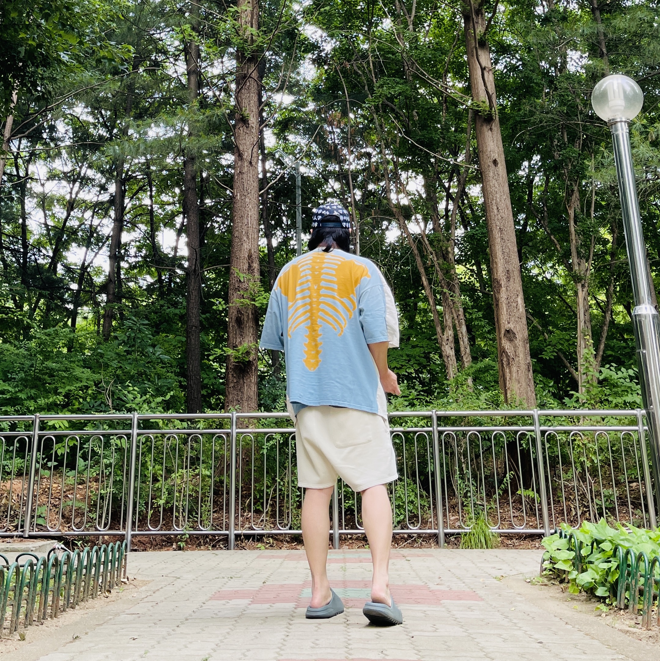 Essentials Fleece Shorts Buttercream - 20SS, Kapital Cotton Sheeting Two Tone Big Pocket Bone T-Shirt Kinari Sax 착용 스타일 - 1