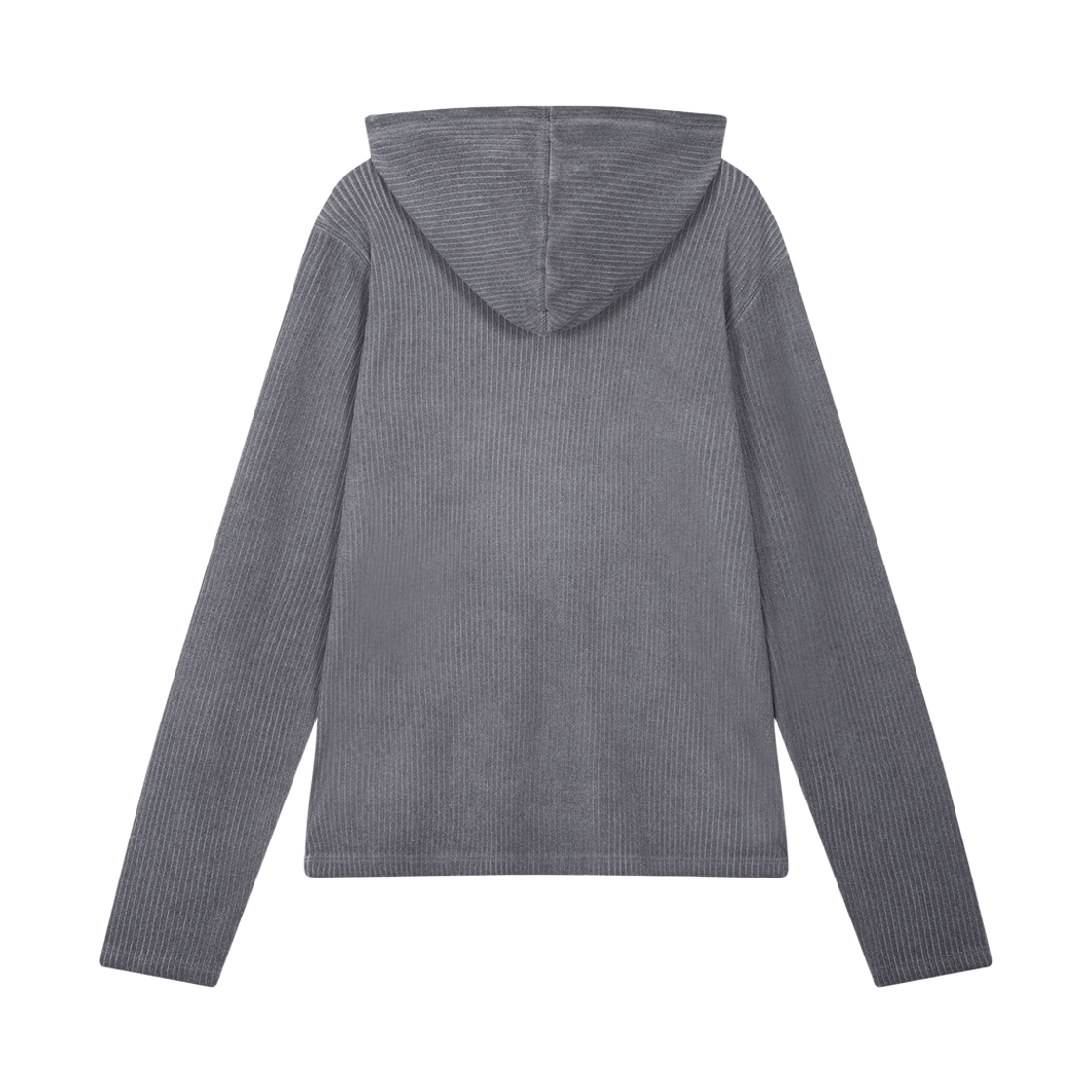 톤슬 더티 워싱 골지 집업 후드 차콜(TONSIL Dirty Washing Ribbed Zip-Up Hoodie Charcoal) - 2