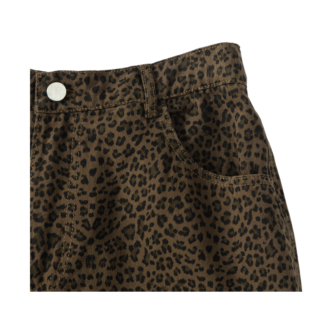 톤슬 워싱 레오파드 버뮤다 팬츠 브라운(TONSIL Washed Leopard Bermuda Pants Brown) - 4