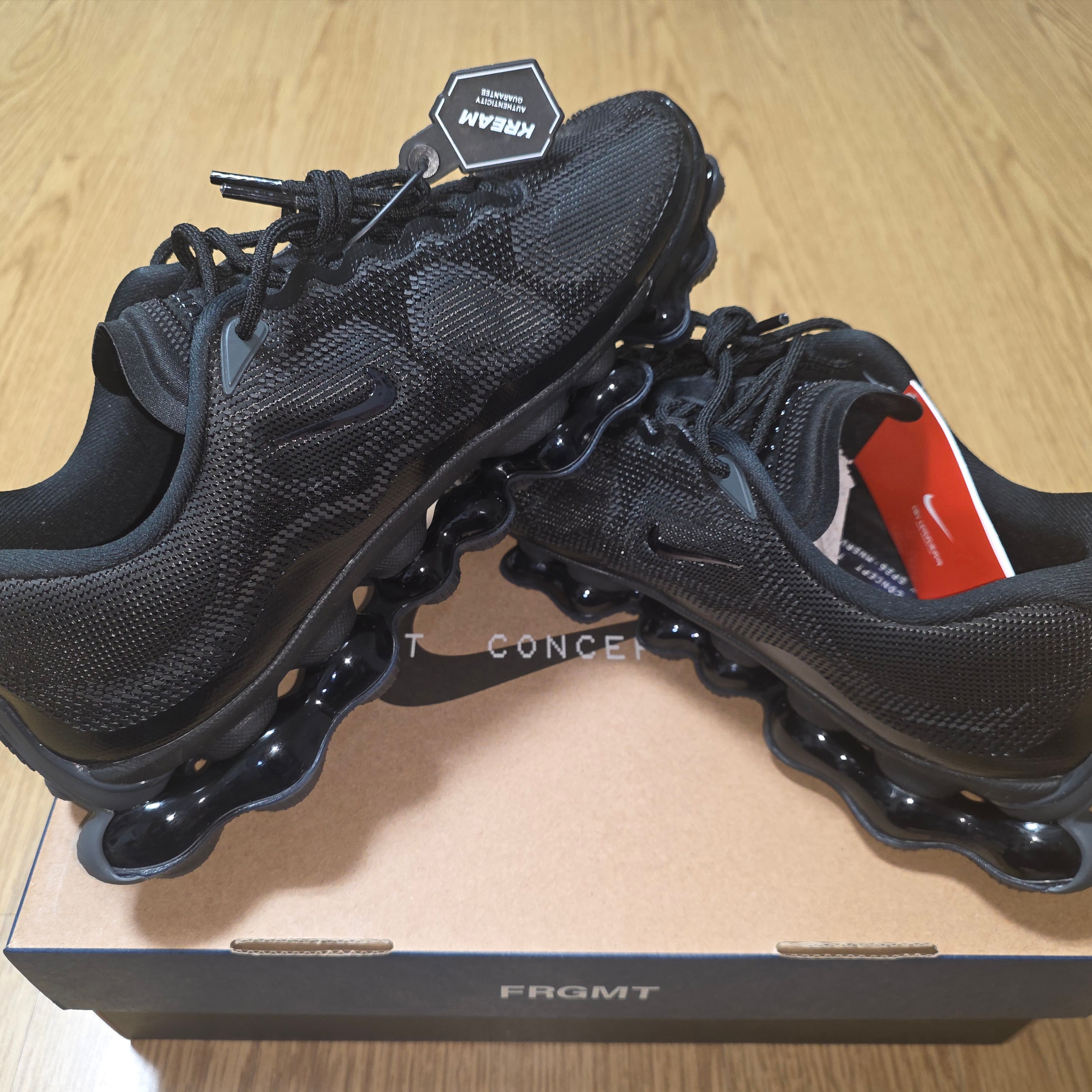 Nike x Fragment Air Liquid Max Black Anthracite 착용 스타일 - 2