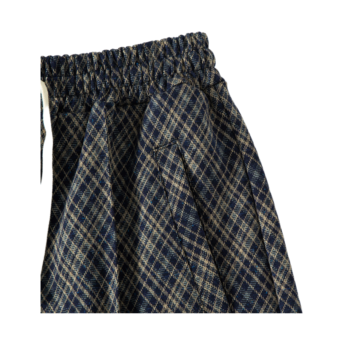 톤슬 빈티지 체크 밴딩 버뮤다 팬츠 네이비(TONSIL Vintage Check Banding Bermuda Pants Navy) - 4