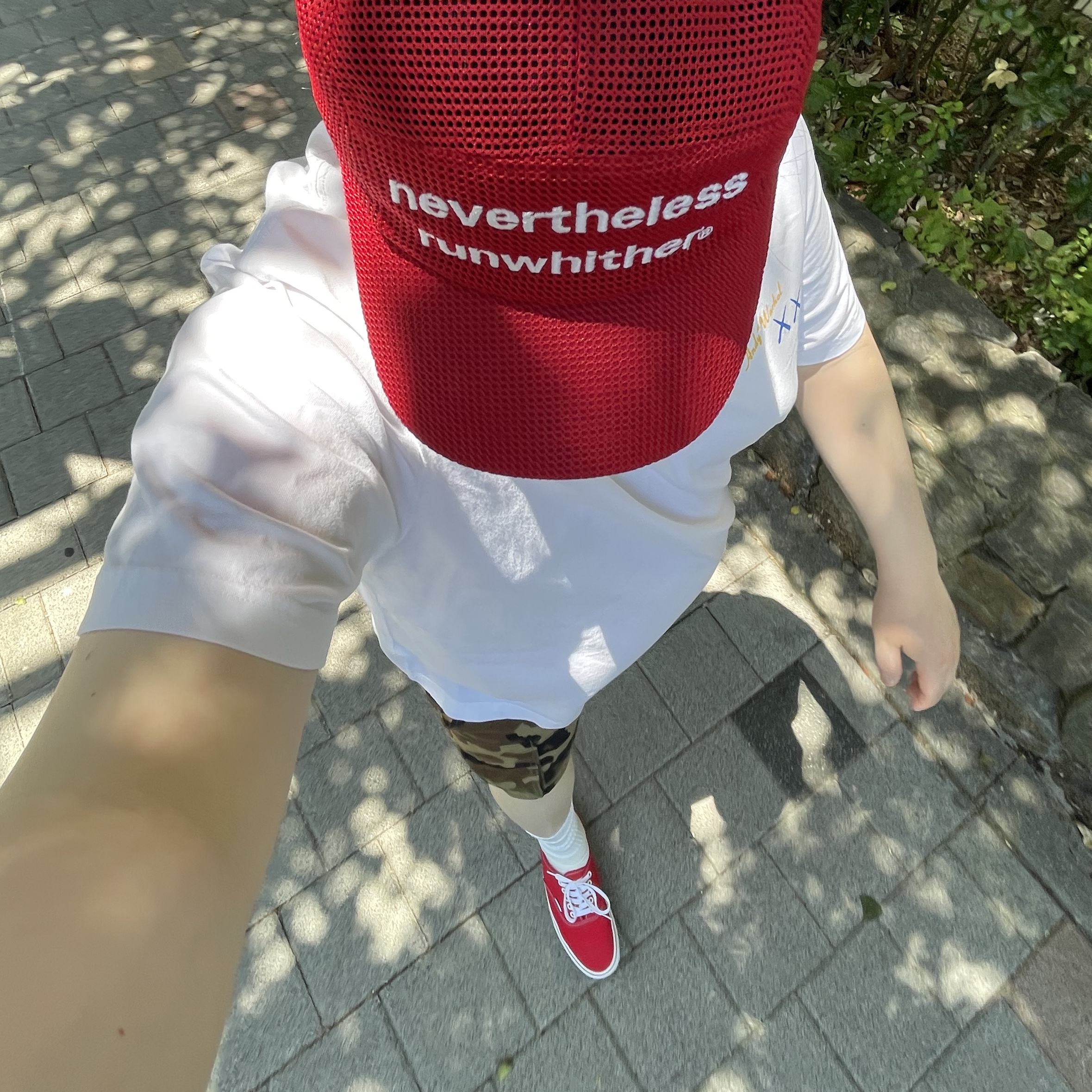 Vans Authentic Red 착용 스타일 - 2