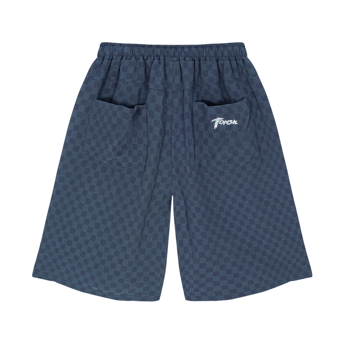 톤슬 체커보드 린넨라이크 버뮤다 팬츠 블루(TONSIL Checkerboard Linen-Like Bermuda Pants Blue) - 2